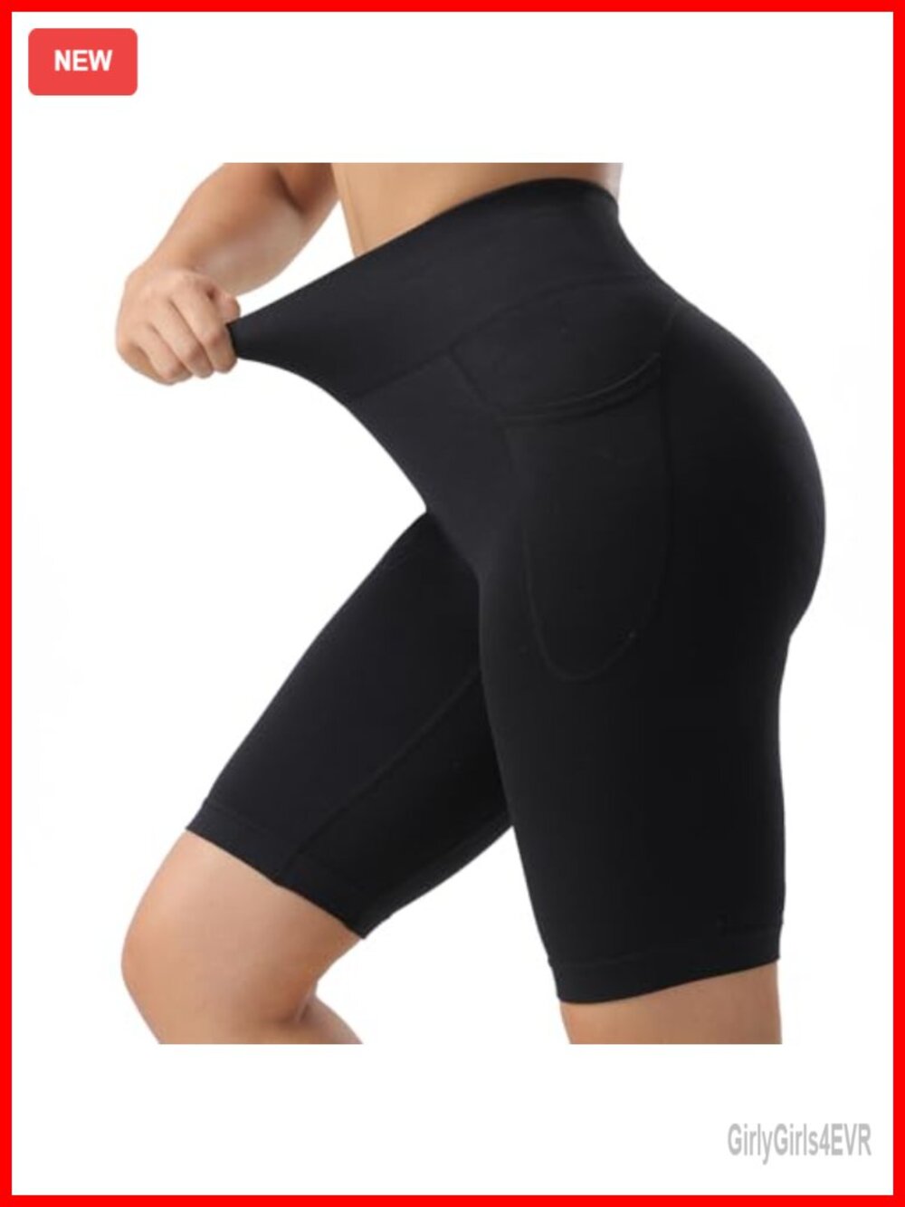 Women's High Waisted Biker Shorts Tummy Control Workout Shorts with Pockets